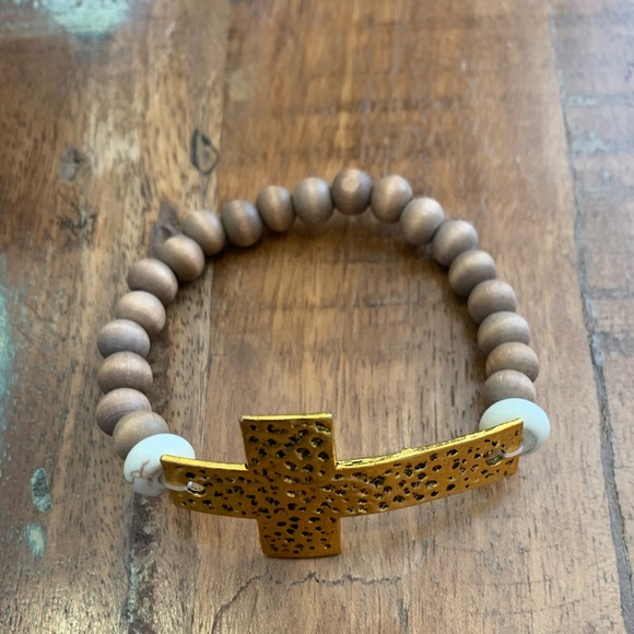 Hand Crafted Jewelry - Cross Beaded Bracelet 2/$20 or 3/$25